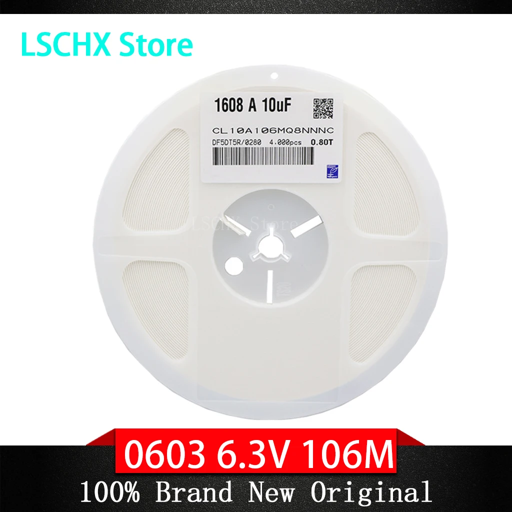 

4000PCS/RELL New original SMD capacitor 0603 6.3V 106M 106 ceramic capacitor
