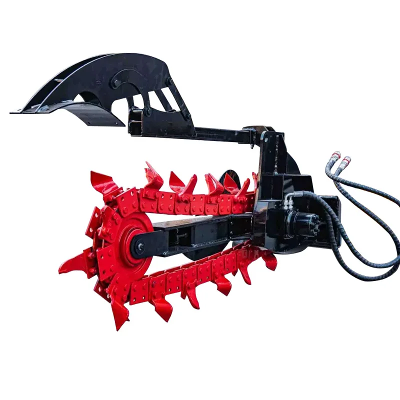 

Mini Hydraulic Trencher Attachment For Skid Steer Loader Trencher Ditcher For Dinggo Loader Trenching Attachment Door To Door