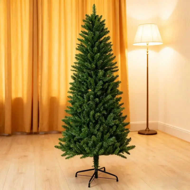 

5FT Classic Pencil Christmas Tree - 60-Inch Realistic Decorative Tree for Holiday Celebrations