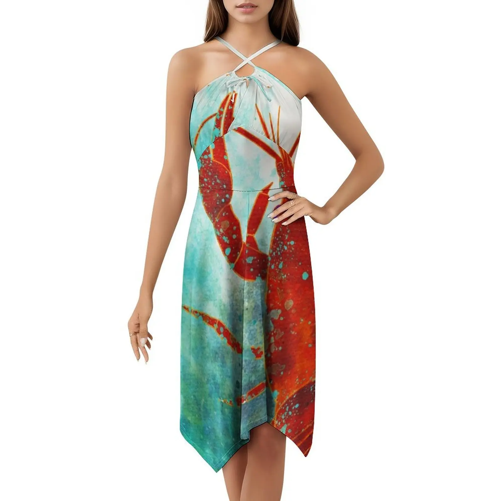 빅 올레 크라우다디 파 프롬 홈 보헤미안 시크 드레스 우아한 패션 비치 웨딩 파티 가운 오션 비치 루이지애나 크레이피쉬 파티