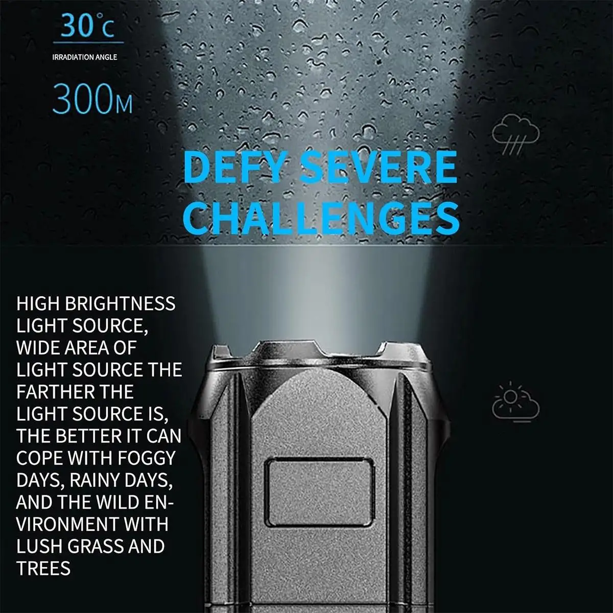 Led Flashlight Waterproof Bright Super Rechargeable Powerful High Lumens Flashlights Tactical Handheld Zoomable Usb Hiking Torch