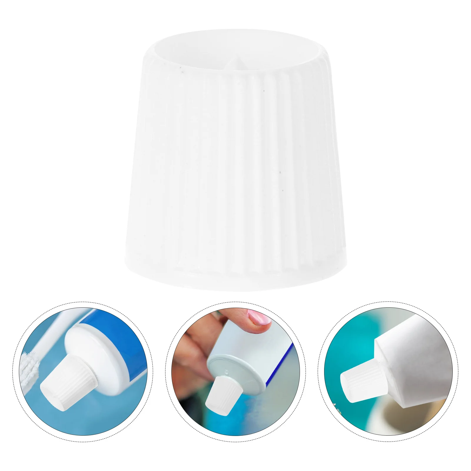 

50pcs Toothpaste Caps Plastic Self-Closing Lid For No Mess Squeeze Tube Cover Travel Essential Oil Bottle Cap Tool