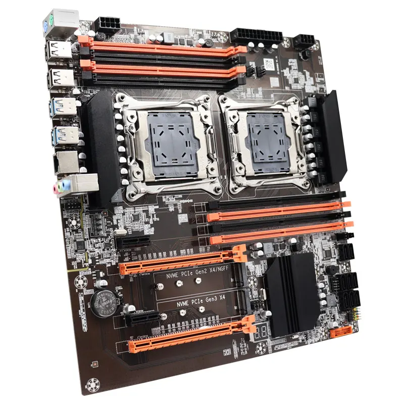 Placa base X99 CPU Dual M.2 LGA 2011 V3 E-ATX USB3.0 SATA3 8 DIMM DDR4 compatible con ranura para procesador Xeon 2011-3