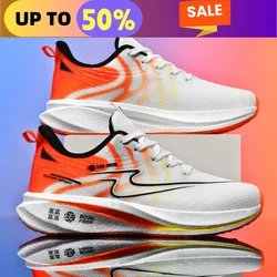 Air Cushion Running Shoes Men Sports Marathon Breathable Lightweight Male Comfortable Athletic Race Sneakers Carbon Plate Size48