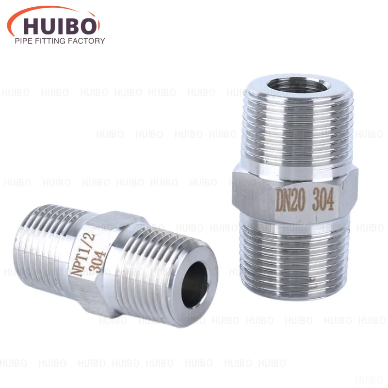 Adapter wysokociśnieniowy Łącznik 1/8 1/4 3/8 1/2 3/4 1" G PT NPT Gwint męski Złączka sześciokątna Złączka rurowa ze stali nierdzewnej 304