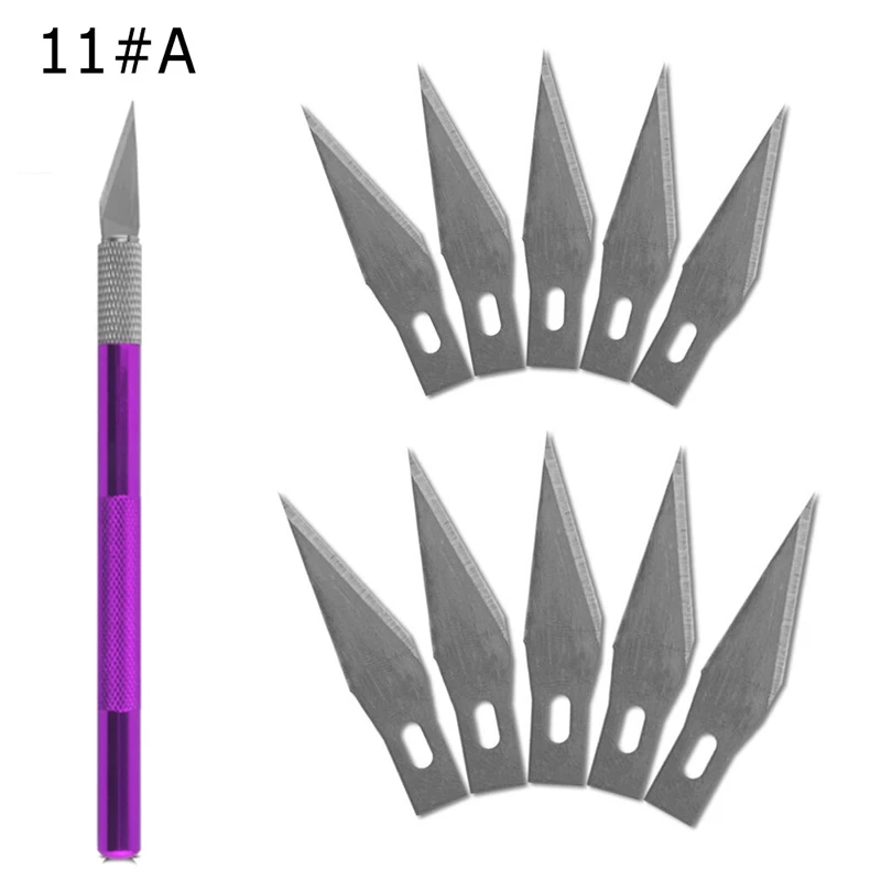 

1 Knife Handle with 10 Blade Replacement 1#Mobile Phone PCB DIY Repair Hand Tools Knife Blade