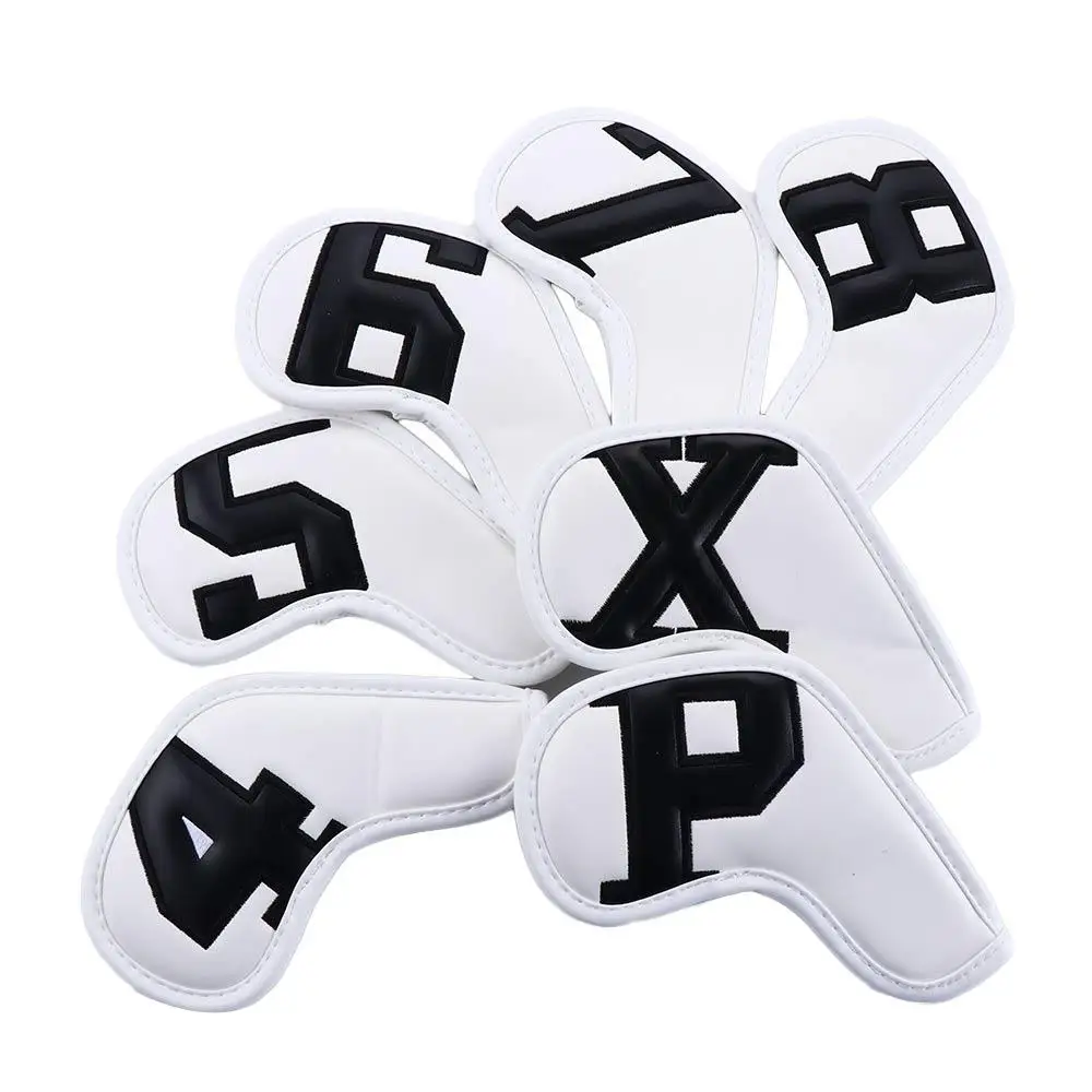 6 Clors PU Leather Men and Women High-end 4-9 ASPX Golf Wedge Cover Golf Club Head Covers Protective Cover Golf Iron Covers