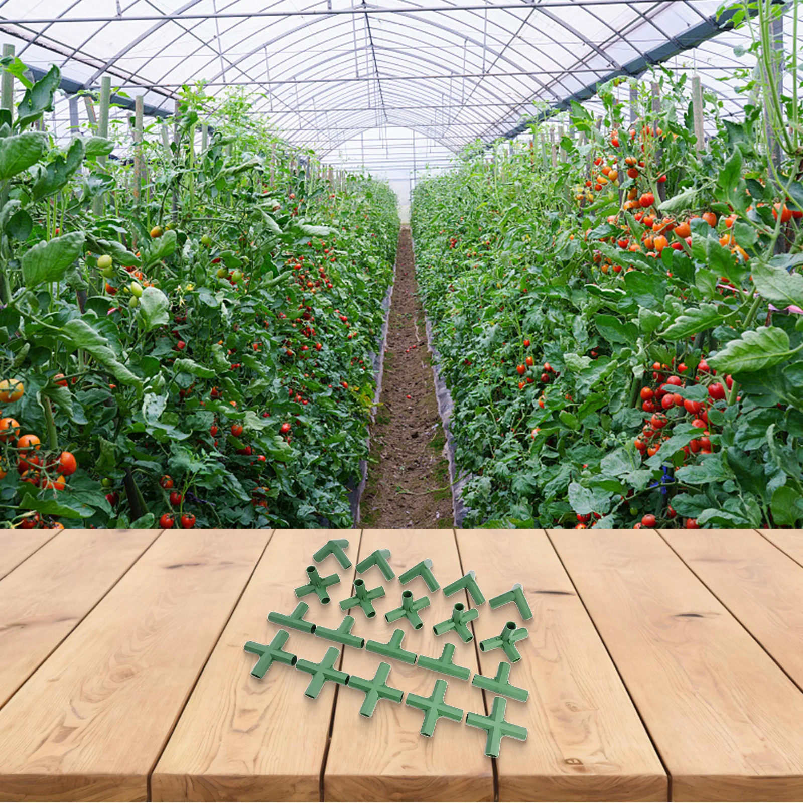 Easily Assemble Your Garden Structures with this Reliable Set of Plastic Frame Fittings Totaling Twenty Pieces