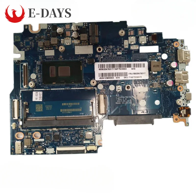 

For Lenovo IdeaPad 320S-14IKB Laptop Motherboard LA-E541P Mainboard with I5-7200U UMA DDR4 100% Tested Ok