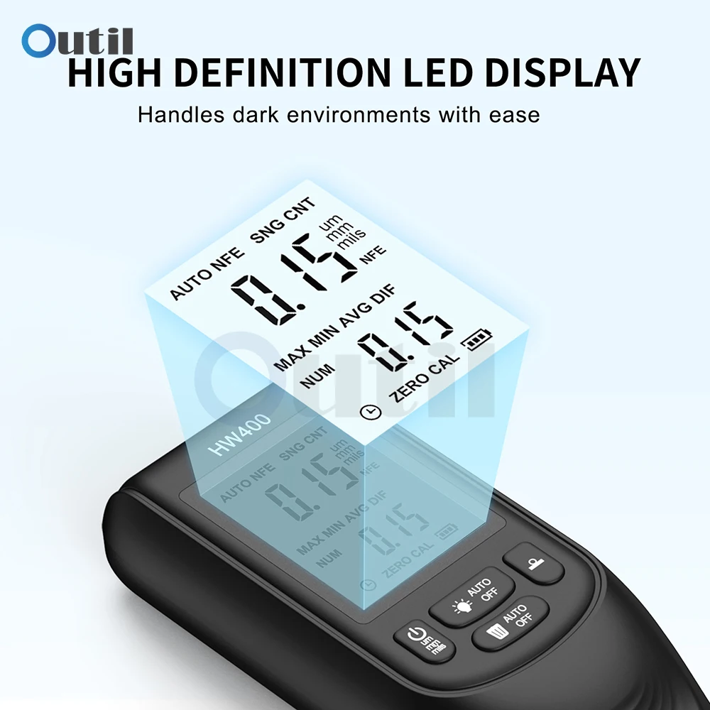 Paint Thickness Gauge Car Coating Thickness Meter for Automobile Paint Inspection Manufacturing Metal Surface Coating Thickness