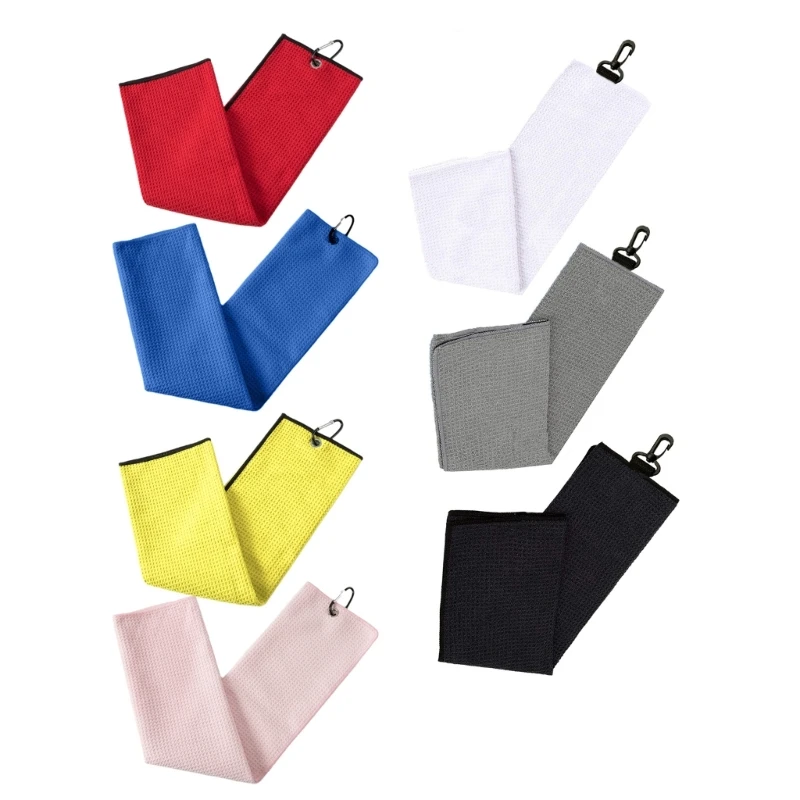 Golf Towel for Golf Bag, Microfibers Water Absorption Clean Towel Golf Club Head Wipe Cloth with Portable Buckle Hook