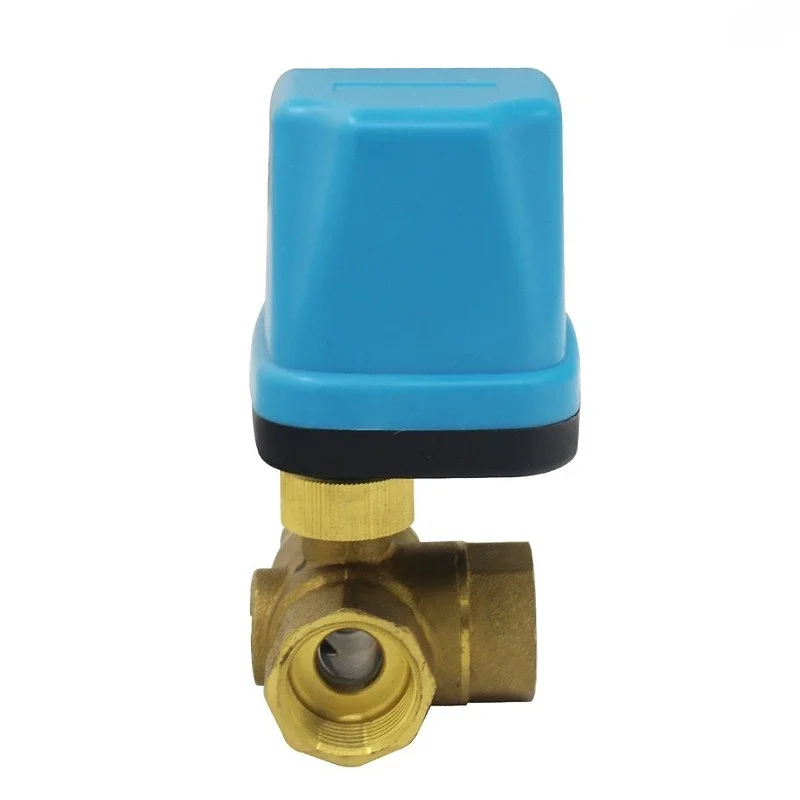 

1PCS Brass Electric Ball Valve Three Wire Two Control 3-way Solenoid Valve DN15/20/25/32/40 AC220V DC12/24/5V 3 Way