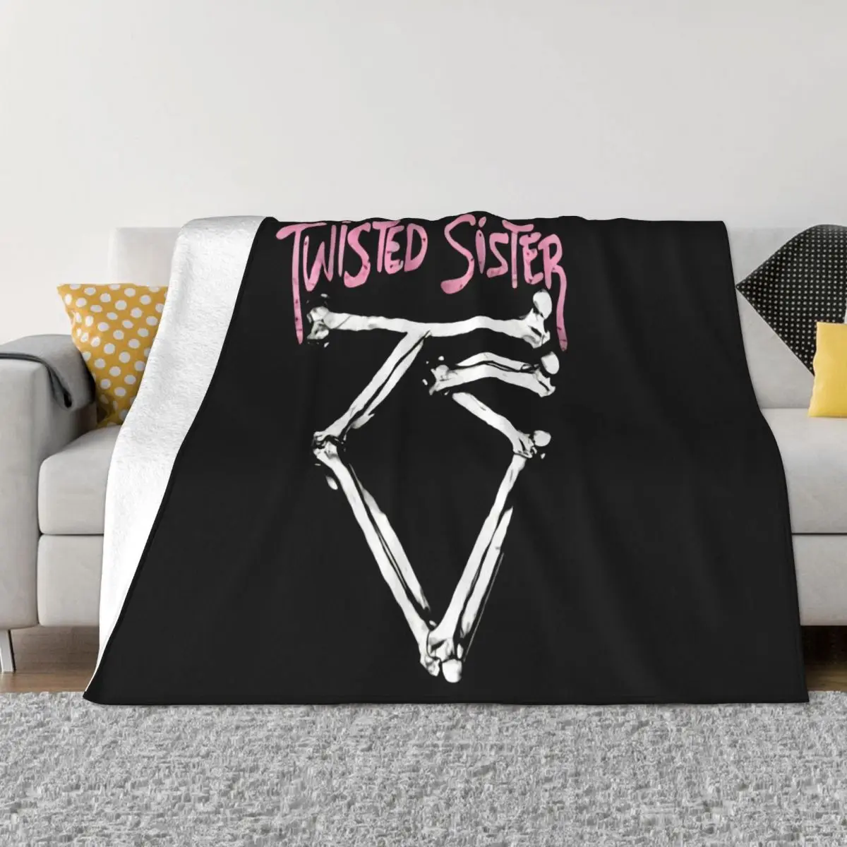 New Twisted Bone Logo Tour Hard Rock Classic Band Concert Adult B New Design Hot Throw Blanket