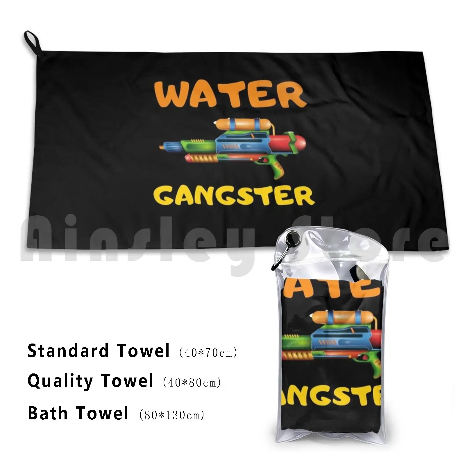 Water Gangster-Best Funny Swimmer Gift | Swimming Pool Custom Towel Bath Towel Swimmer Swim Swimming Water