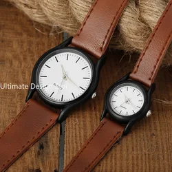 New Couples Watches Leather Strap Minimalist Fashion Quartz Wristwatches Multiple Colors for Loved Ones Gift parejas reloj