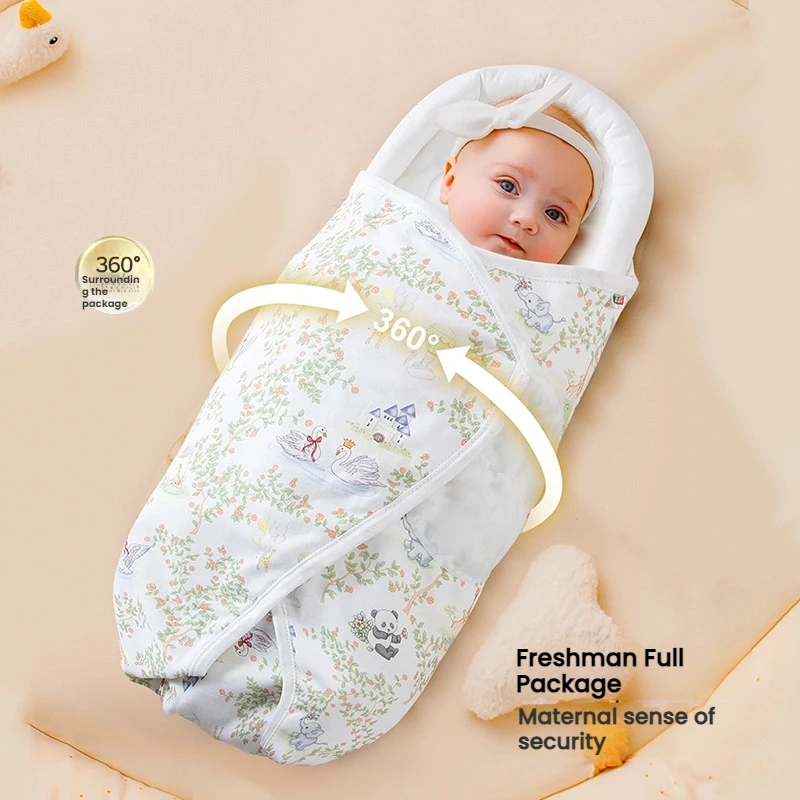 

Пеленальные накидки для новорожденных из чистого хлопка, весенне-летние спальные мешки для новорожденных, детские пеленальные одеяла для предотвращения испуга-рефлекса, Infan