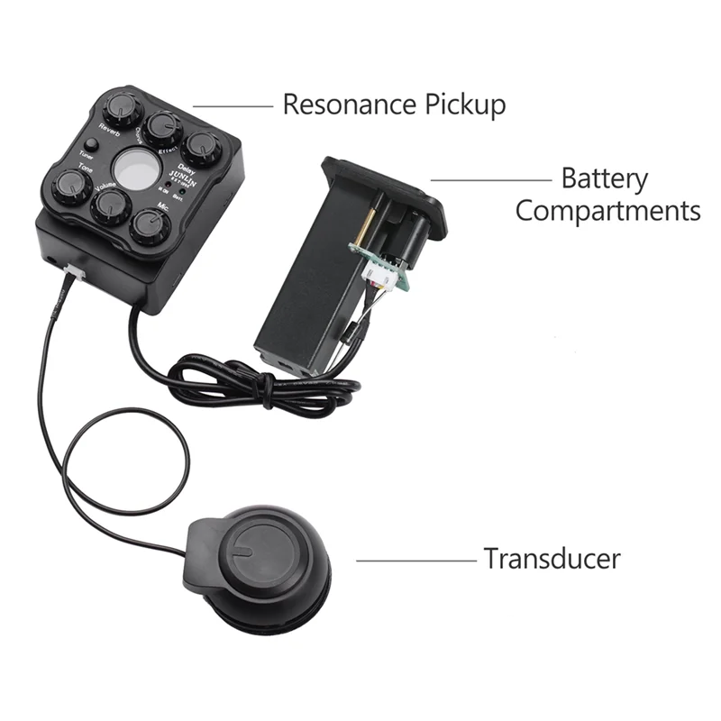 

【B74A】K4 Acoustic Guitar Pickup Resonance Pickups Preamp System With LED Screen Pickup