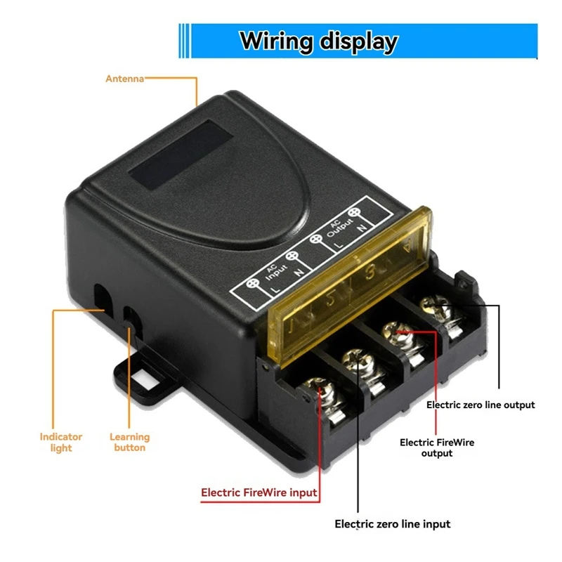 Wireless Remote Control Switch On-Off Wireless Remote Switch High-Power 30A Wide-Voltage Long Rage For Anti-Theft Alarms