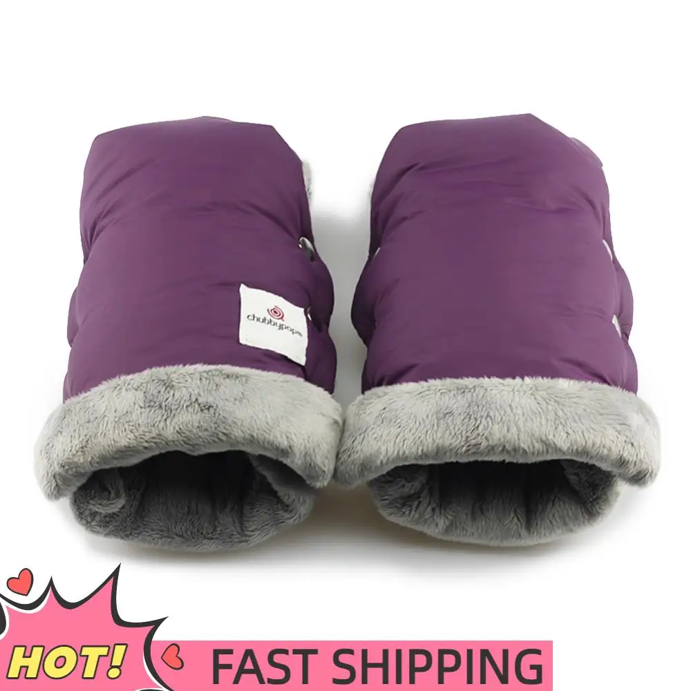 

Pushchair Thermal Gloves Waterproof Stroller Muff Gloves Windproof Nylon Pram Hand Muff Thickened Stroller Accessories