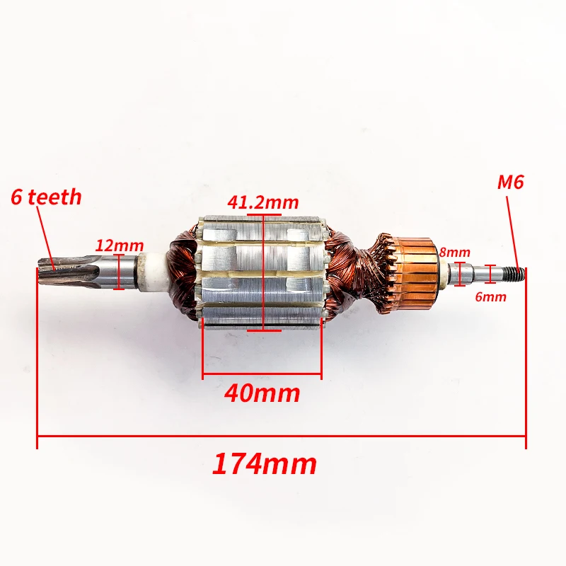 L\'armatura del rotore AC220-240V sostituisce per la parte degli utensili elettrici degli accessori dello strumento di MAKITA HM0860C