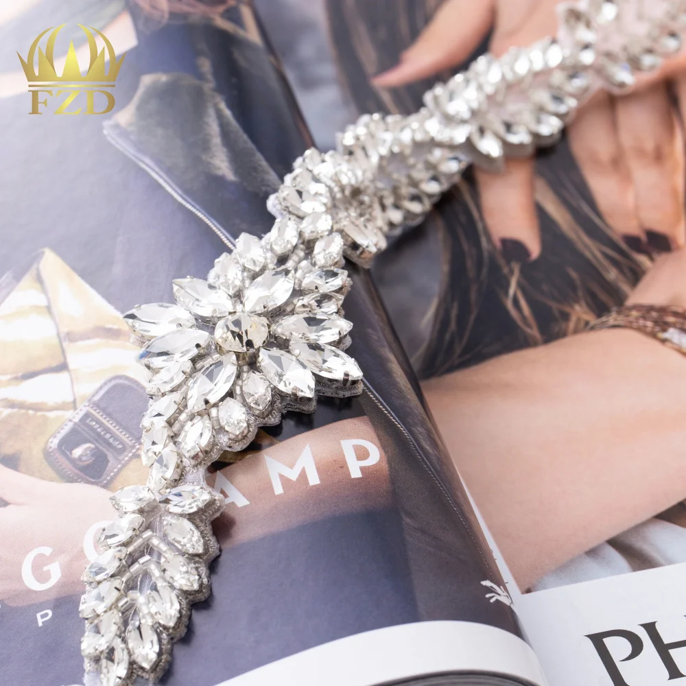 1pcs Rhinestone Bridal Belt Diamond Wedding Dress Belt Crystal Wedding Sash for Wedding Dress Accessories Patches for Clothing