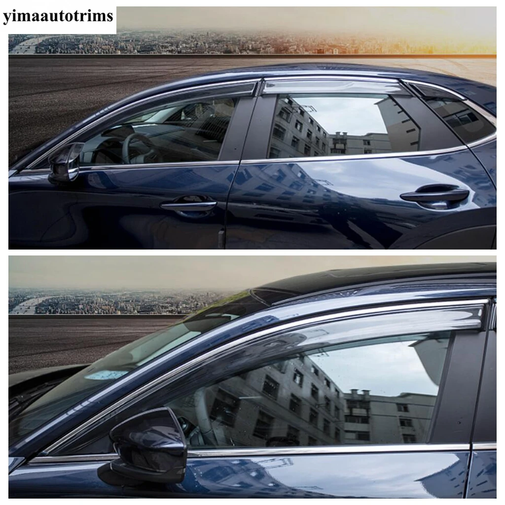 

Car Window Glass Sun Rain Smoke Protector Guard Vent Wind Visor Shade Cover Trim Accessories For Mazda CX-30 CX30 2020 - 2025