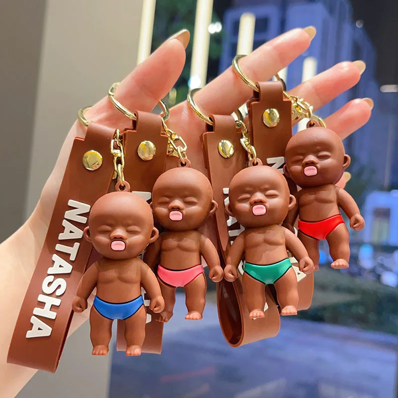 New Natasha keychain - Black African doll backpack pendant - Car keychain - Activity small gift - Wholesale available