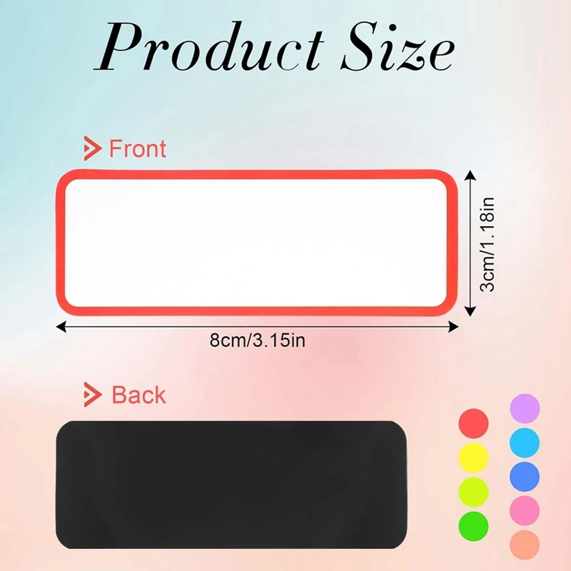 54 Pcs Magnetic Dry Erase Labels Reusable Strips Classroom Name Tags Writable Blank Magnet Cards Erasable Fridge Memo