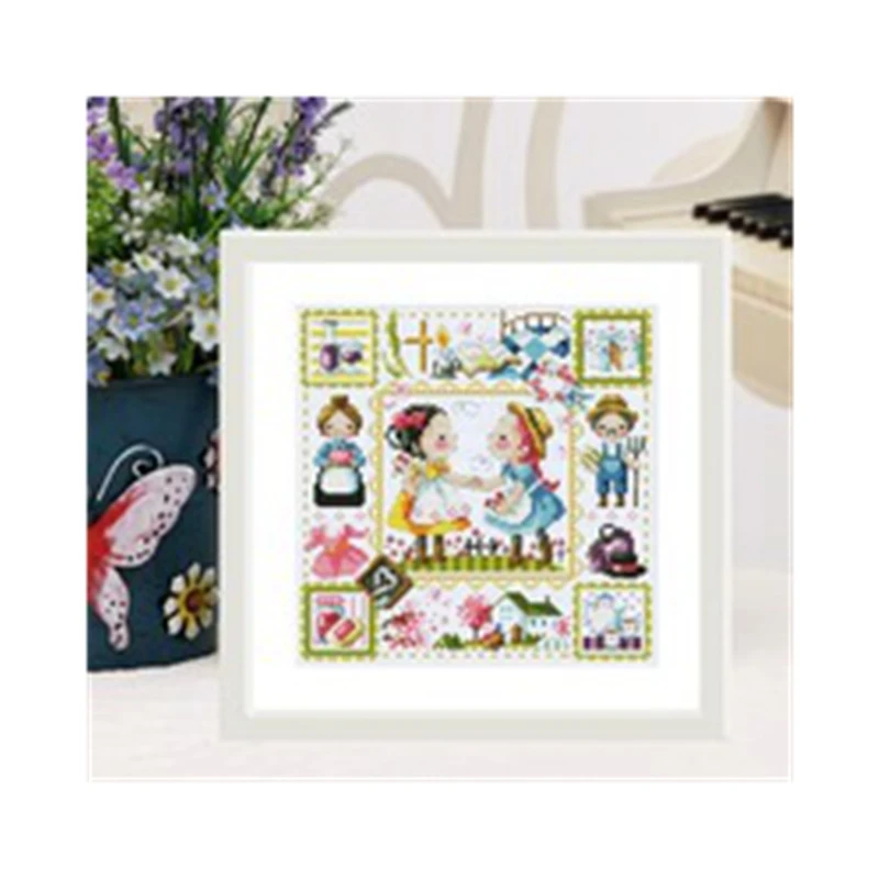 

Набор для вышивки крестом, снятие стресса, дом ручной работы, зеленый кабель ручной работы, Anne 28ct, 18ct, 14ct, 11ct