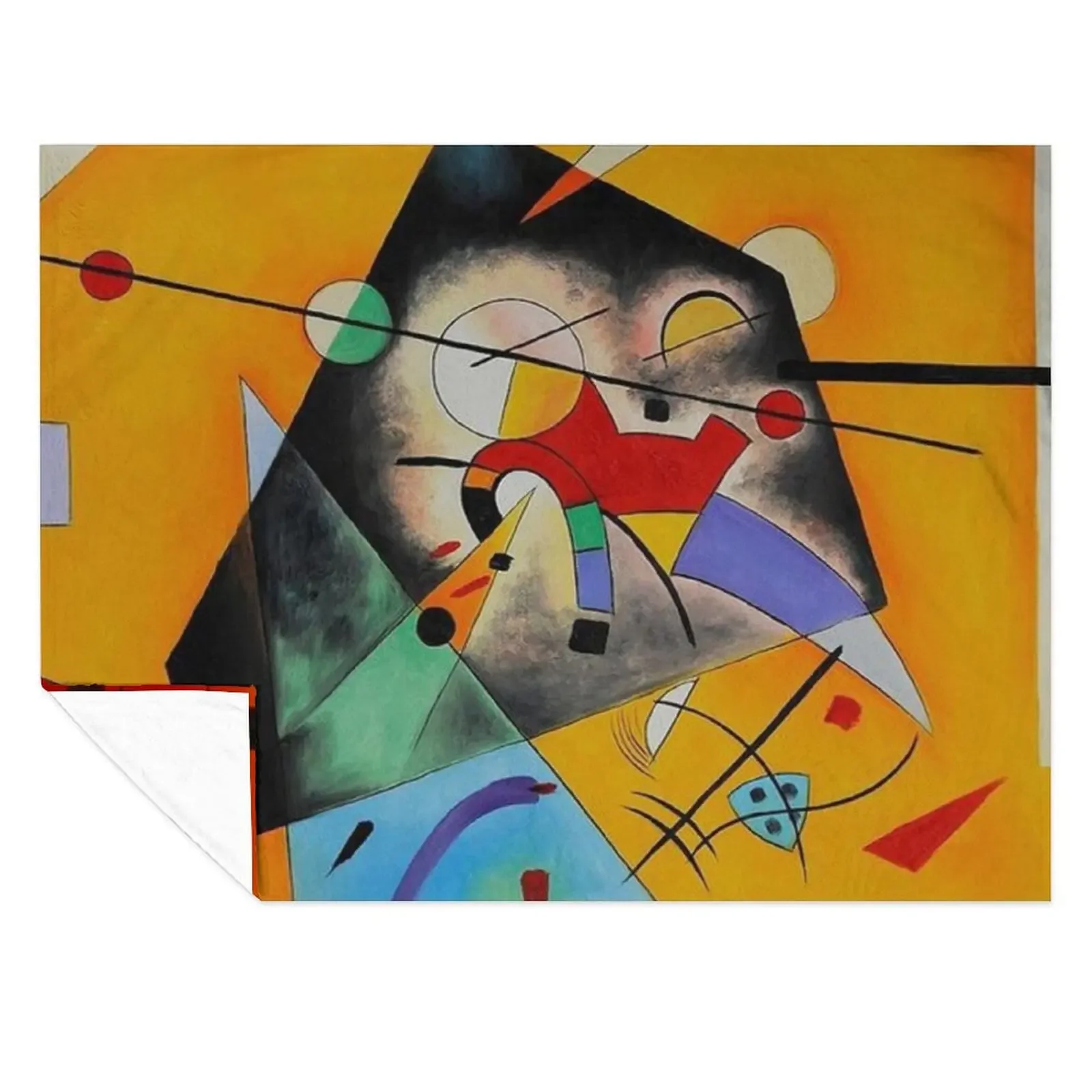 

KANDINSKY HD - Quiet Harmony 1924 Throw Blanket Soft Big Soft Plush Plaid Cute christmas decoration Blankets