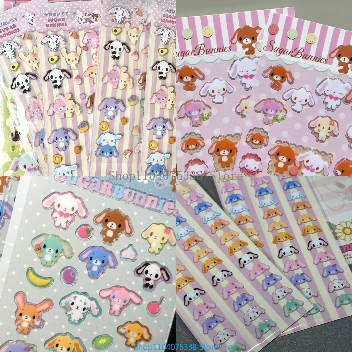 

Cute Sugarbunnies 3D Bubble Stickers Toy Girl's Diary Decorative Stickers DIY Phone Case Camera Book Decoration Toy Birthday Gif
