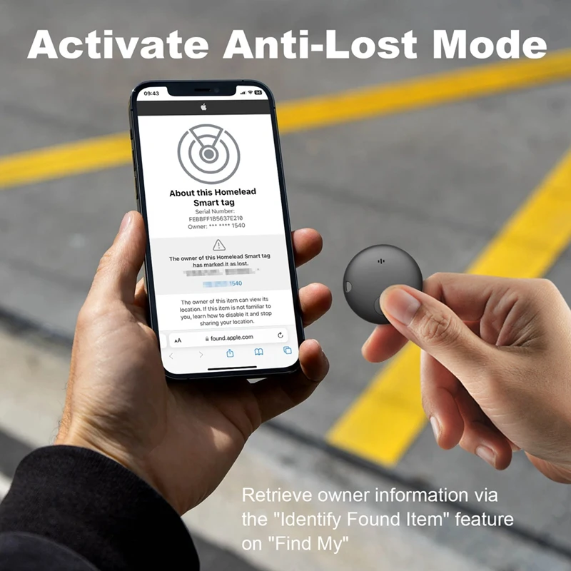 Smart GPS Tracker Finder Compatible With Air Tag For Keys Luggage Suitcase Wallet 2PCS