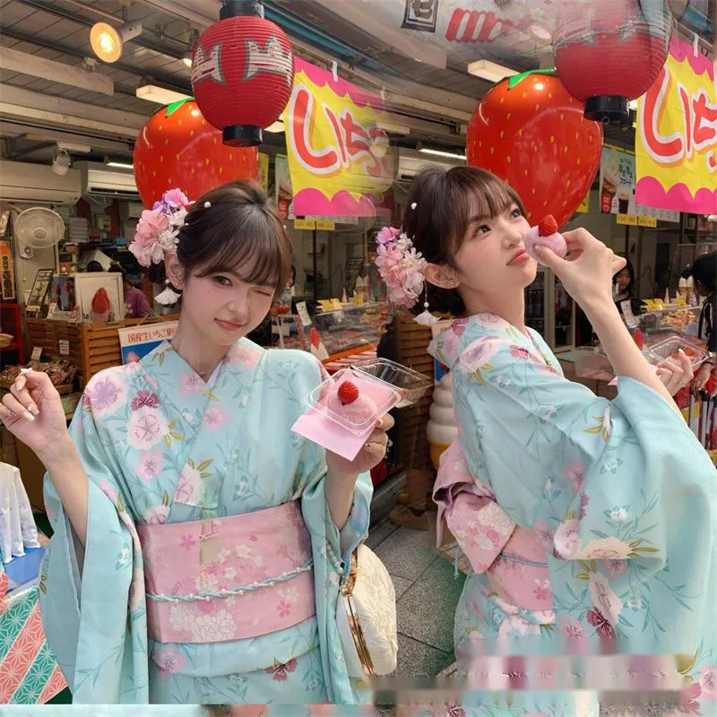 

New kimono improved retro Japanese traditional photo photography clothing Yukata Japanese sweet girl kimono