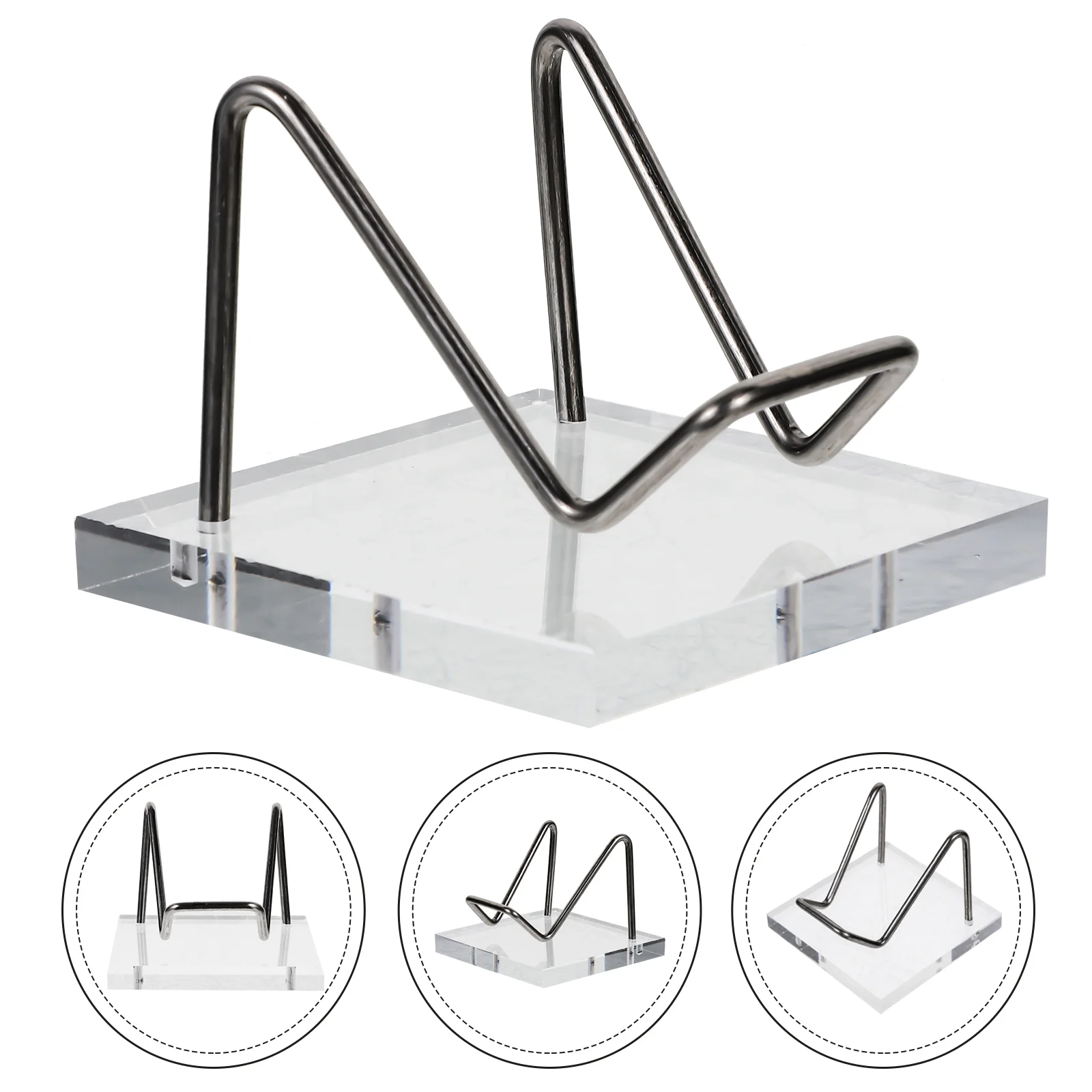 

Raw Stone Display Stand For Minerals Gemstones Specimens Support Base Acrylic Holder Transparent Crystal Ball Display