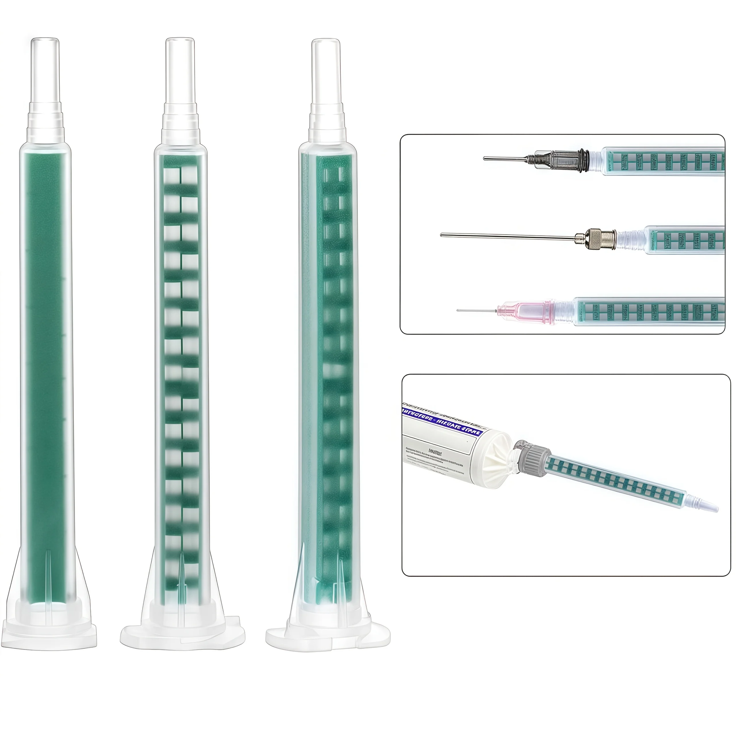 10/20 epoxy resin mixing nozzles, glue applicator, suitable for AB gun with 50 ml/1.7 oz (1:1/1:2 ratio) for static mixing resin
