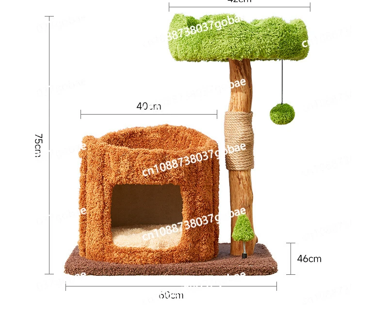 Meow Want Tree Solid Wood Cat Climbing Frame Cat Nest Integrated Does Not Occupy An Area