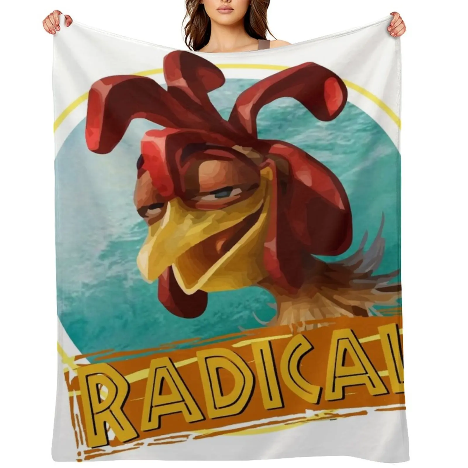 

chicken joe surfs up - Radical! quote Throw Blanket Summer Beddings Plaid on the sofa Sofa Quilt anime Blankets