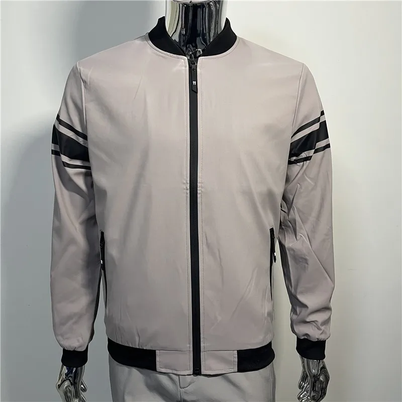 

Korea Men's Golf Jacket Spring Autumn Thin streak Fashion Golf Wear Coat Business Jacket Golf Uniform Casual Sport Clothing 골프웨어