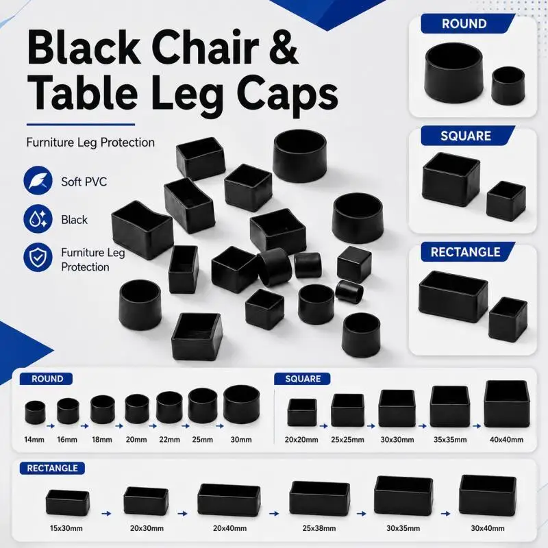 4/8pcs Silicone Chair Leg Caps Non-Slips Floor Protector Pads Furnitures Feet Covers Anti-Scratch Leveling Plugs