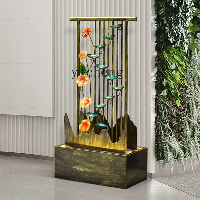 

ZYA New Chinese Style Screen Partition Living Room Decoration Beside TV Cabinet Floor Standing Circulating Water home decor