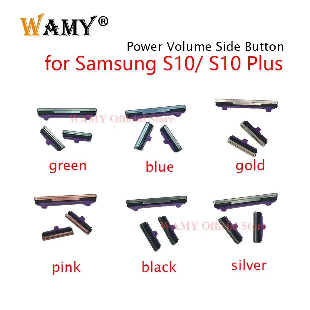 WAMY Przycisk głośności Włącznik zasilania Wyłącznik boczny do Samsung Galaxy S10 / S10 Plus G973 G973F S10+ G975 G975F