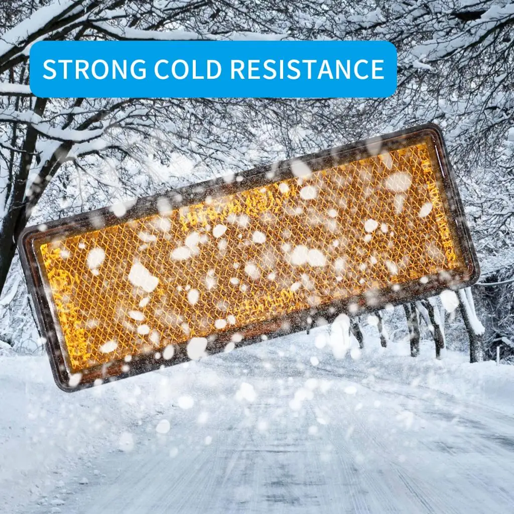 

Double Sided Stick on Rear Reflective Plate Waterproof Rectangle Panel for Horse Trailer Motorhome