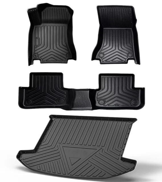 KQXLuxury All-weather Double-layer Multicolored TPE Car Floor Mat Specifically Designed for Honda OLD CRV
