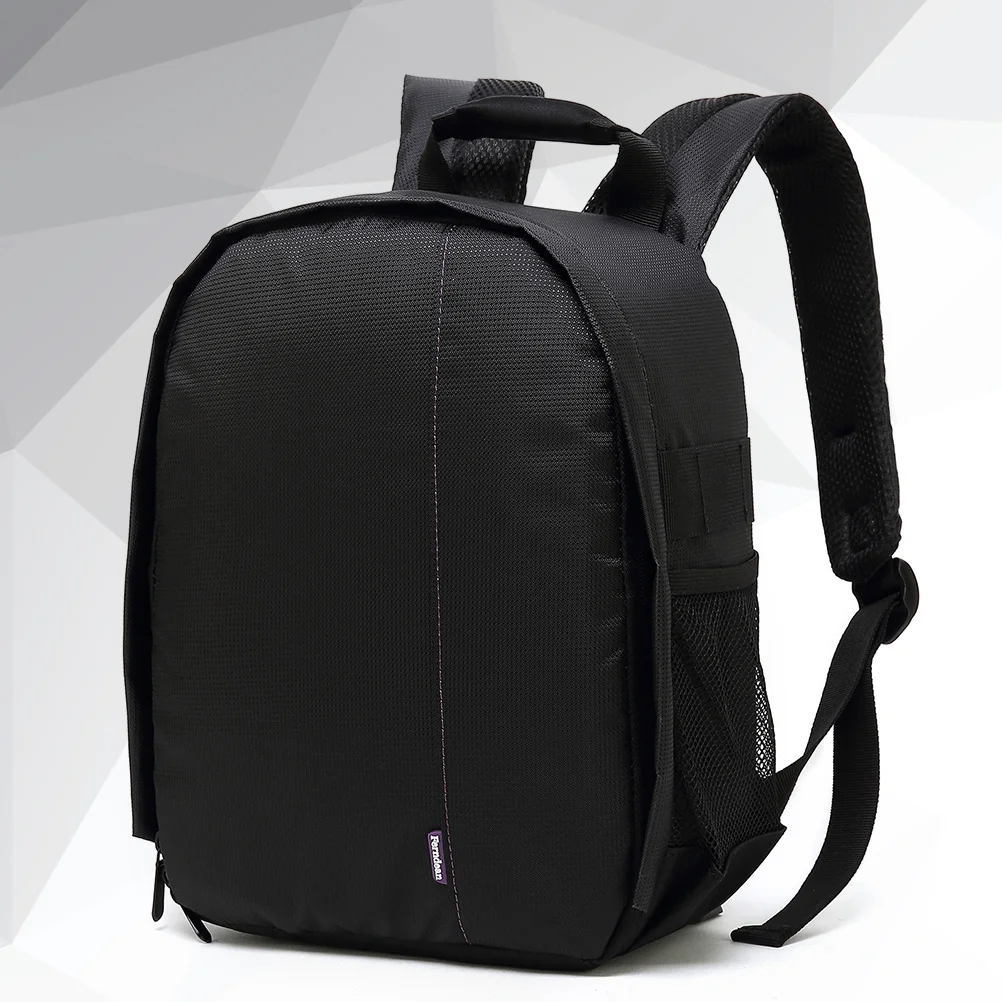 

Waterproof Camera Bag Nylon Dslr Backpack Padded Adjustable Dividers Rain Cover Dual Zipper Mesh Pockets For Photography