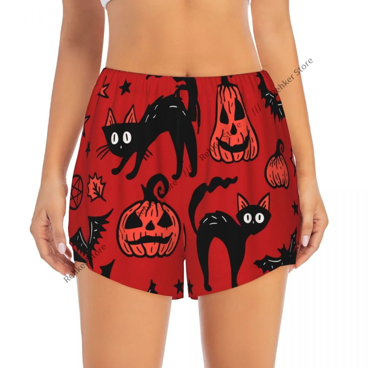 شورت اليوغا للنساء شورت اللياقة البدنية السائق تجريب الجري السراويل الرياضية باطني القط الخفافيش التجفيف السريع ملابس رياضية مع جيب