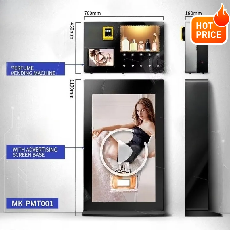 Hot Selling Perfume Spraying Vending Machine Stand Perfume Dispenser Automatic  150ml Perfume Vending Machine Customized