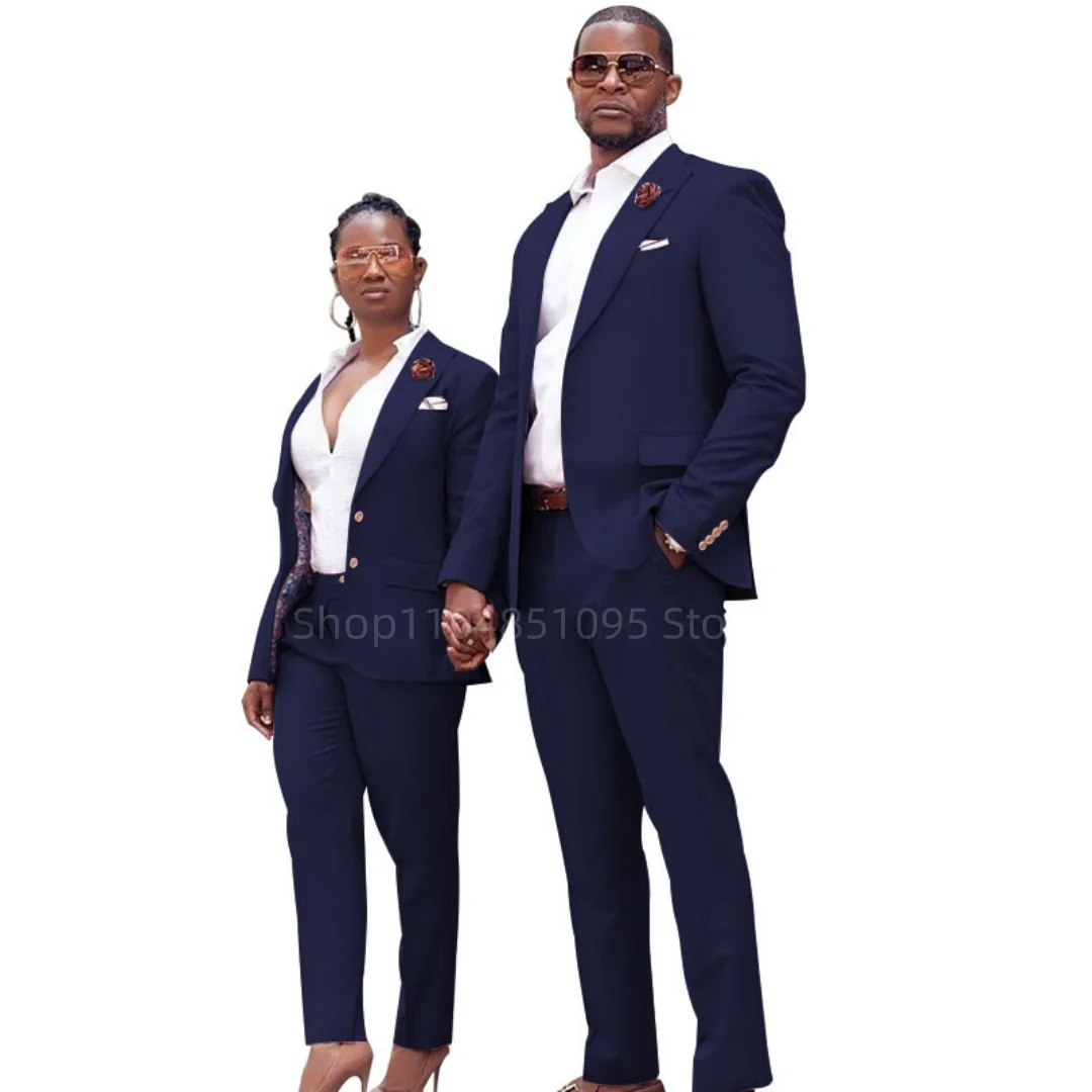 Conjunto de trajes de pantalón elegante para mujer, chaqueta ajustada de dos piezas con solapa de pico y dos botones, estilo clásico profesional a la moda, gran oferta