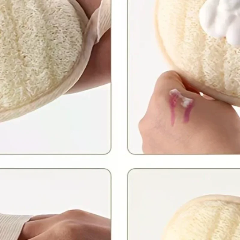 Natural Loofah Body Scrubber Bath Exfoliating Sponge Soft Shower Brush Cleaner Pad Exfoliator Shower Puff Body Skin Care Tool