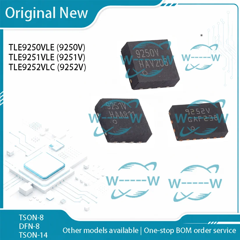 5-30PCS)NEW TLE9250VLE 9250V TLE9251VLE 9251V TLE9252VLC 9252V TLE9250V TLE9251V TLE9252V TSON DFN IC CHIP