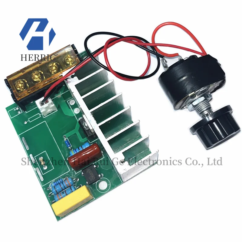 

4000W high-power thyristor, electronic voltage regulator, dimming, speed regulation, temperature regulation, with fuse